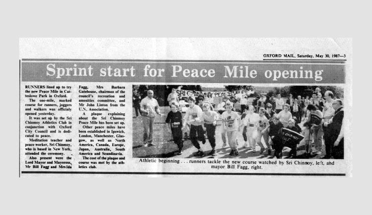 3 Mile Race for Sri Chinmoy Peace Mile 30th Anniversary Oxford